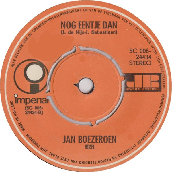 Jan Boezeroen – Ze Zeggen... (1971) – Hoes