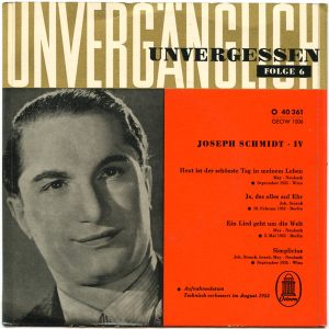 Joseph Schmidt – Joseph Schmidt · IV (1957) – Hoes