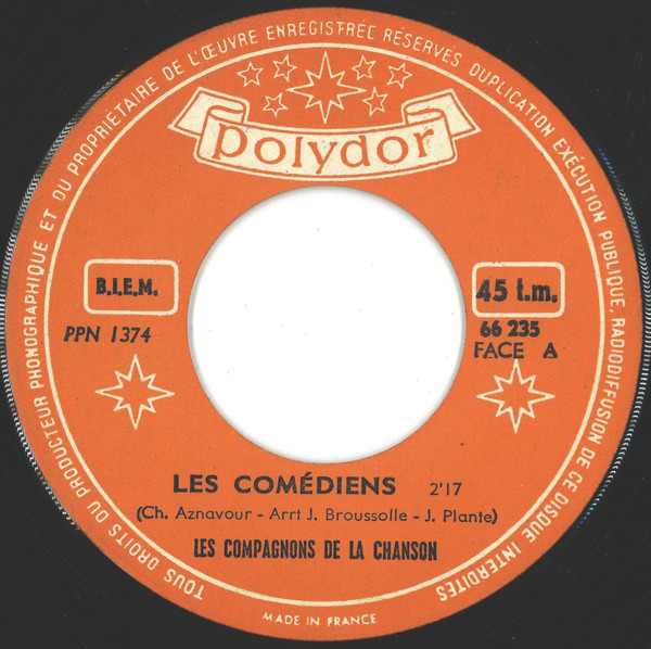 Les Compagnons De La Chanson – Les Comédiens (1963) – Hoes
