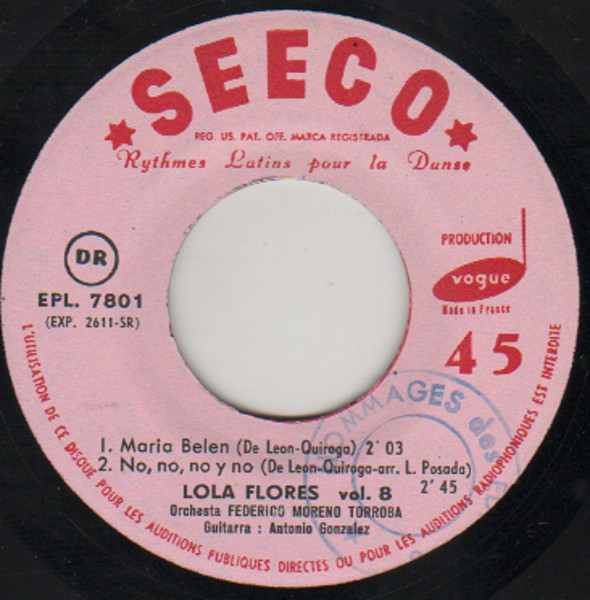 Lola Flores – Vol. 8 (1960) – Hoes