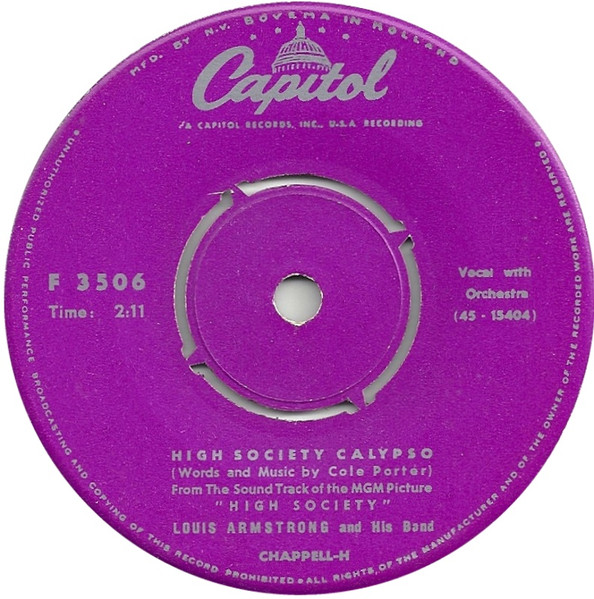 Louis Armstrong And His Band – High Society Calypso (1956) – Hoes