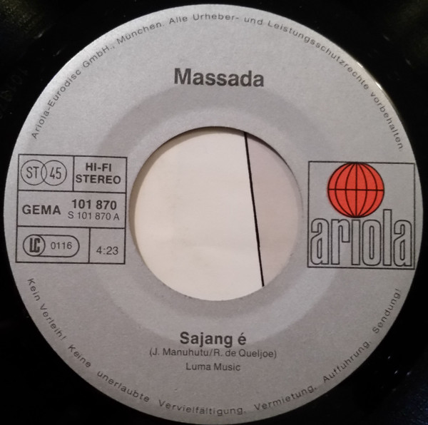 Massada (2) – Sajang É (1980) – Hoes