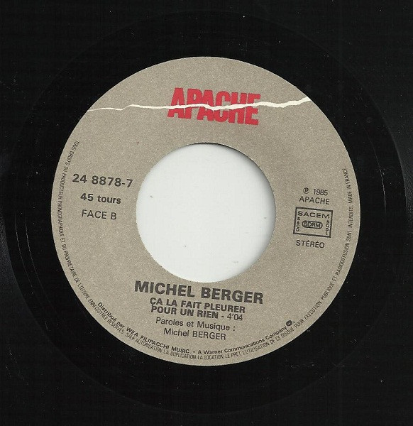 Michel Berger – Y'a Pas De Honte (1985) – Hoes