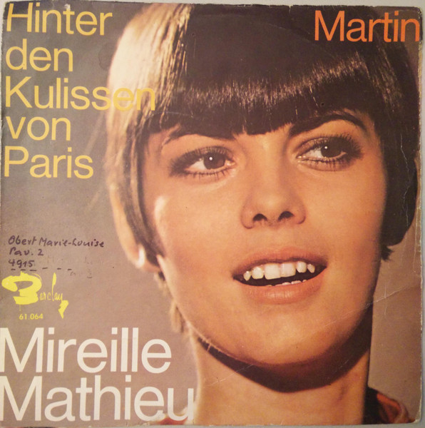 Mireille Mathieu – Hinter Den Kulissen Von Paris / Martin (1969) – Hoes