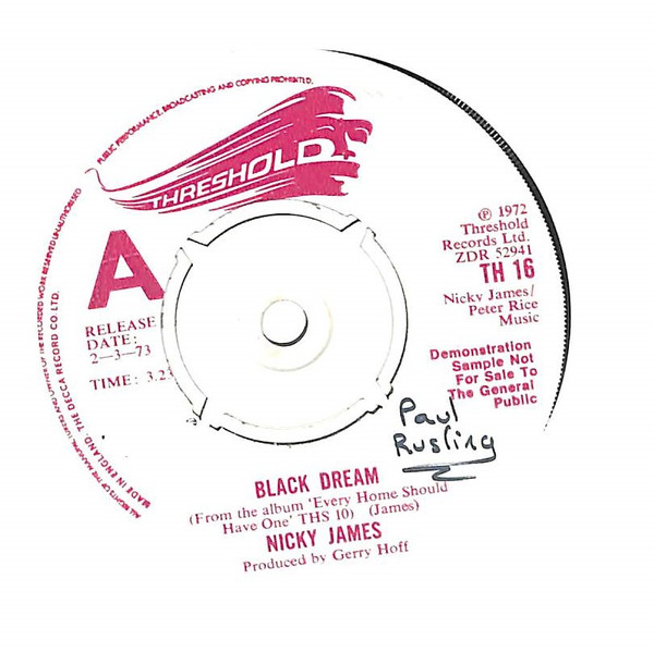 Nicky James – Black Dream (1973) – Hoes