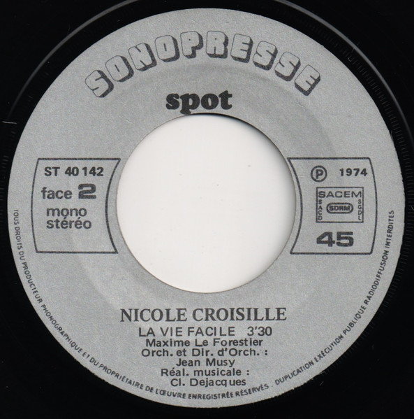 Nicole Croisille – Ne T'en Fais Pas, La Vie Change (1974) – Hoes