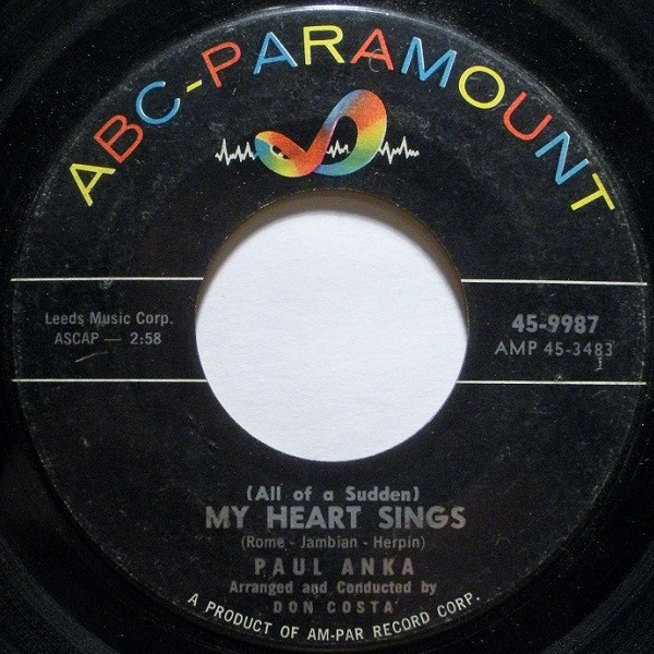 Paul Anka – (All Of A Sudden) My Heart Sings (1958) – Hoes