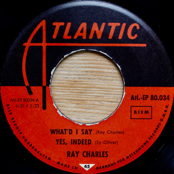 Ray Charles – What'D I Say / Yes Indeed / Drown In My Own Tears – Hoes