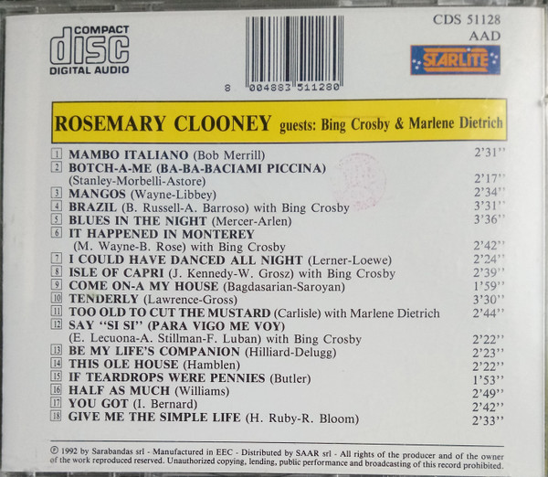 Rosemary Clooney – Mambo Italiano (1992) – Hoes