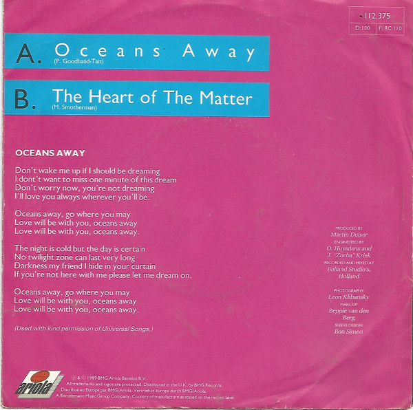 Rudy Bennett – Oceans Away (1989) – Hoes