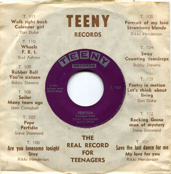 Steve Stannard And His Group – Perfidia / Pepe – Hoes