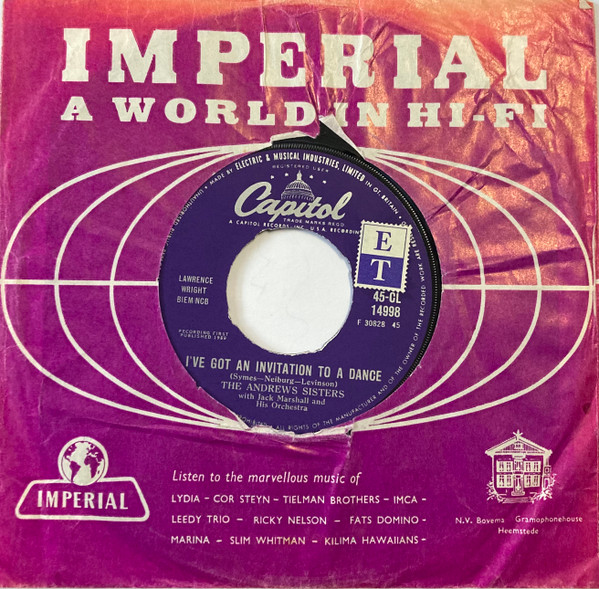 The Andrews Sisters – I've Got An Invitation To A Dance (1959) – Hoes