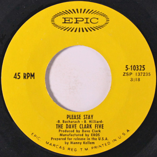 The Dave Clark Five – Please Stay / Forget (1968) – Hoes