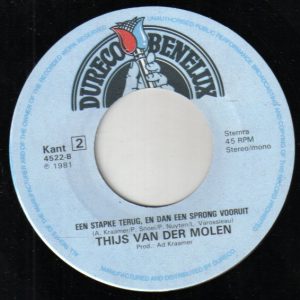 Thijs Van Der Molen – Als Ik Je Zie / Een Stapje Terug (1981) – Hoes