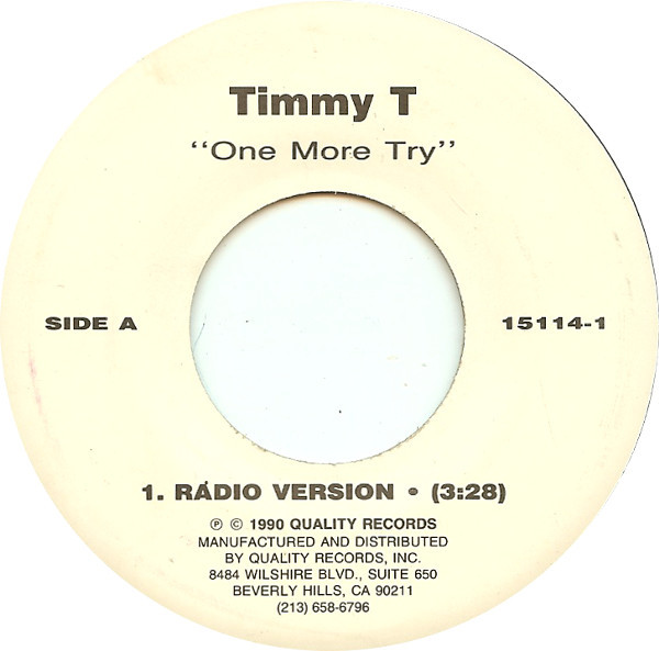 Timmy T – One More Try (1990) – Hoes