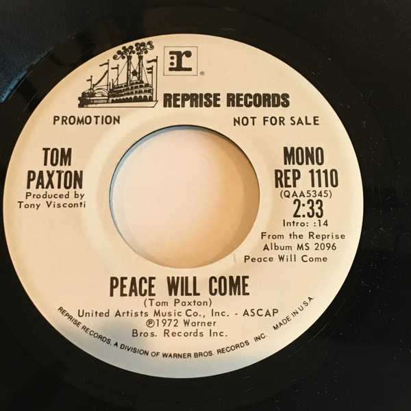 Tom Paxton – Peace Will Come (1972) – Hoes