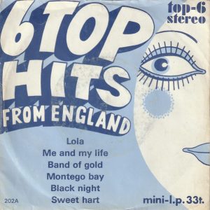 Various – 6 Top Hits From England (1970) – Hoes