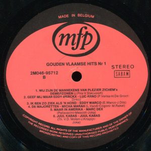 Various – Gouden Vlaamse Hits Vol. 1 (1974) – Hoes