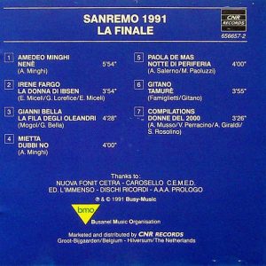 Various – Sanremo 1991 - La Finale - (1991) – Hoes
