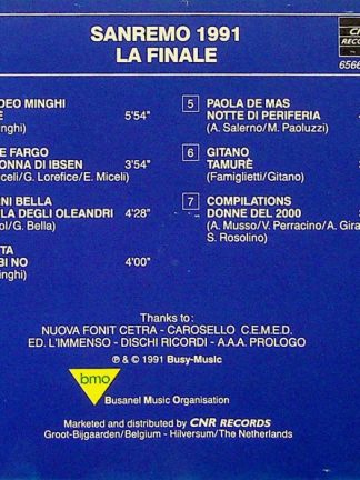 Various – Sanremo 1991 - La Finale - (1991) – Hoes