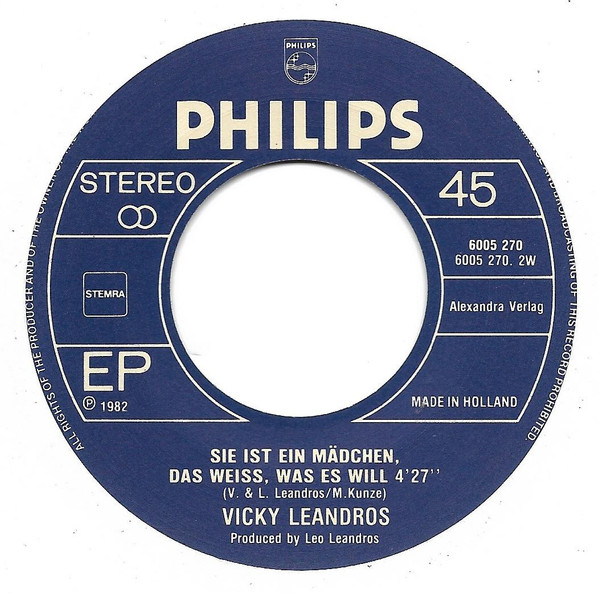 Vicky Leandros – Verloren Zijn We Niet (1982) – Hoes