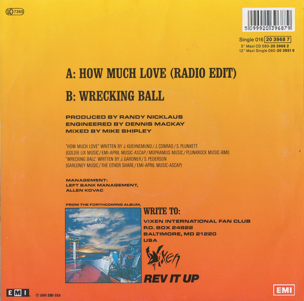 Vixen (2) – How Much Love (1990) – Hoes