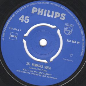 Willy & Willeke Alberti – Sei Rimasta Sola (1963) – Hoes