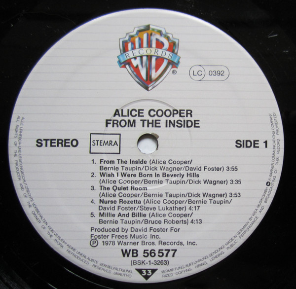 Alice Cooper (2) – From The Inside (1978) – Hoes