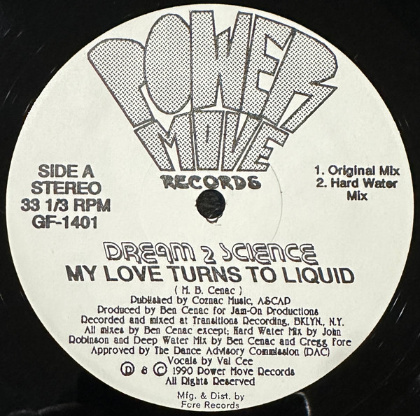 Dream 2 Science – My Love Turns To Liquid (1990) – Hoes
